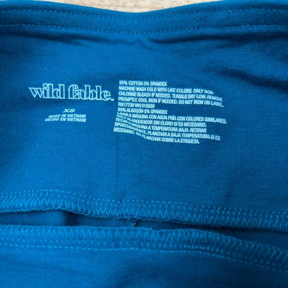 Wild Fable Women's Deep Teal Blue High Rise Bike Shorts - Size XS - NWT - Picture 2 of 4